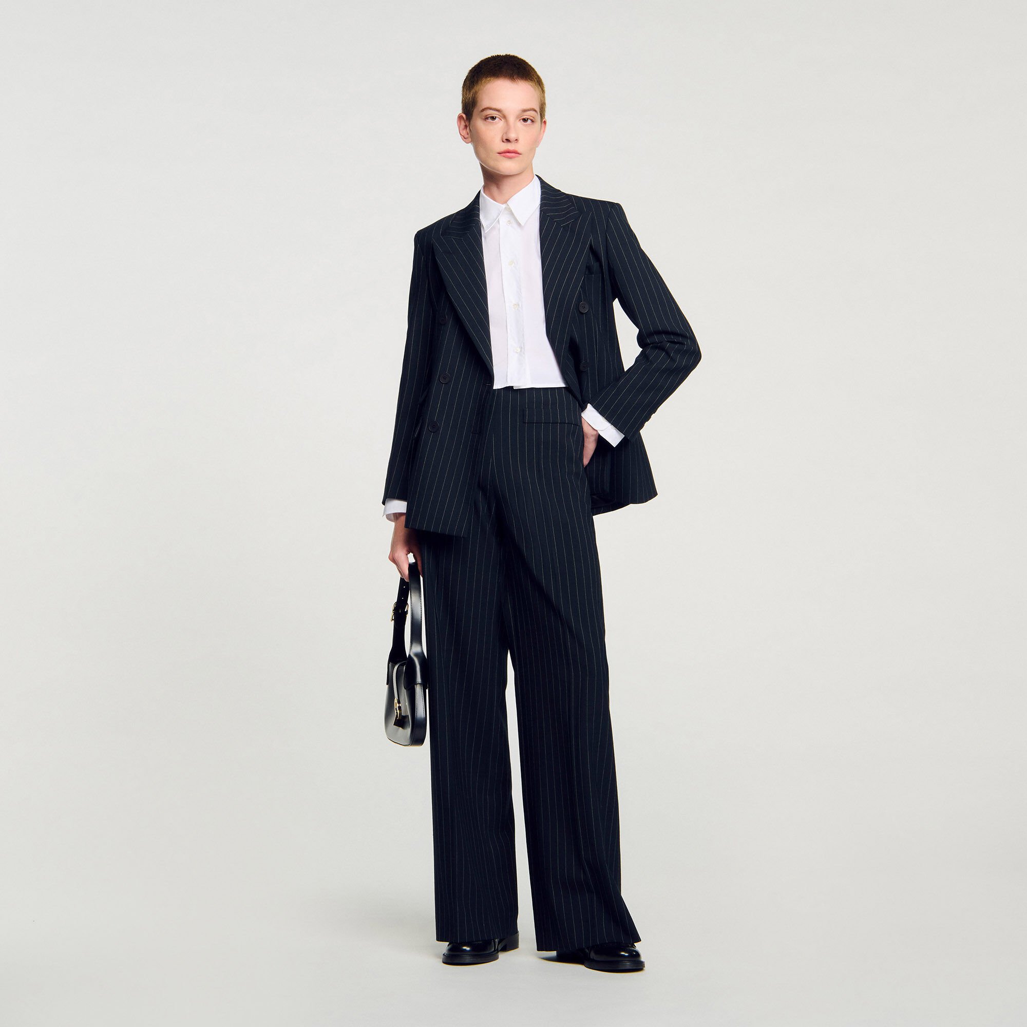 Chaqueta de traje a rayas