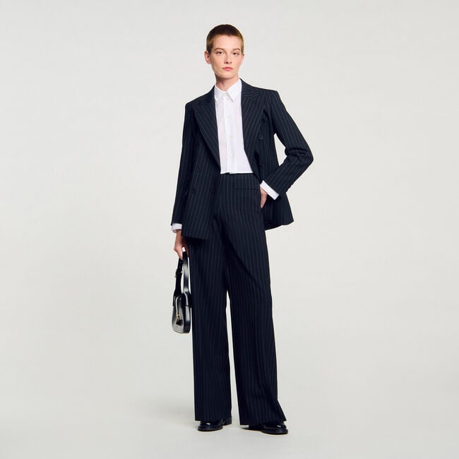 Chaqueta de traje a rayas