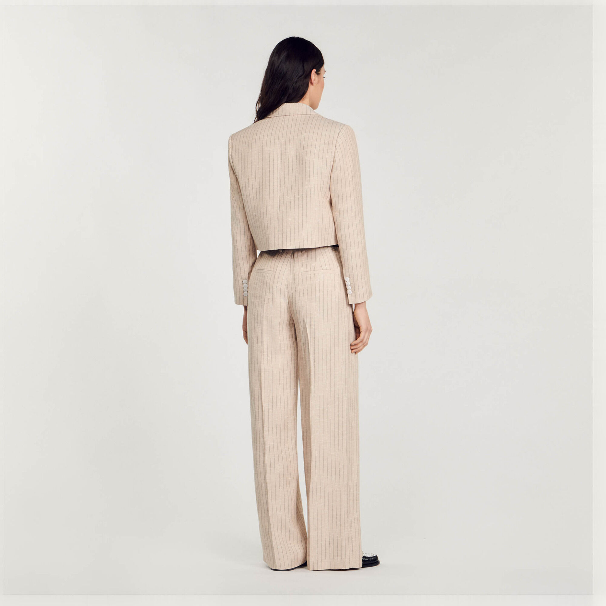 Chaqueta corta a rayas