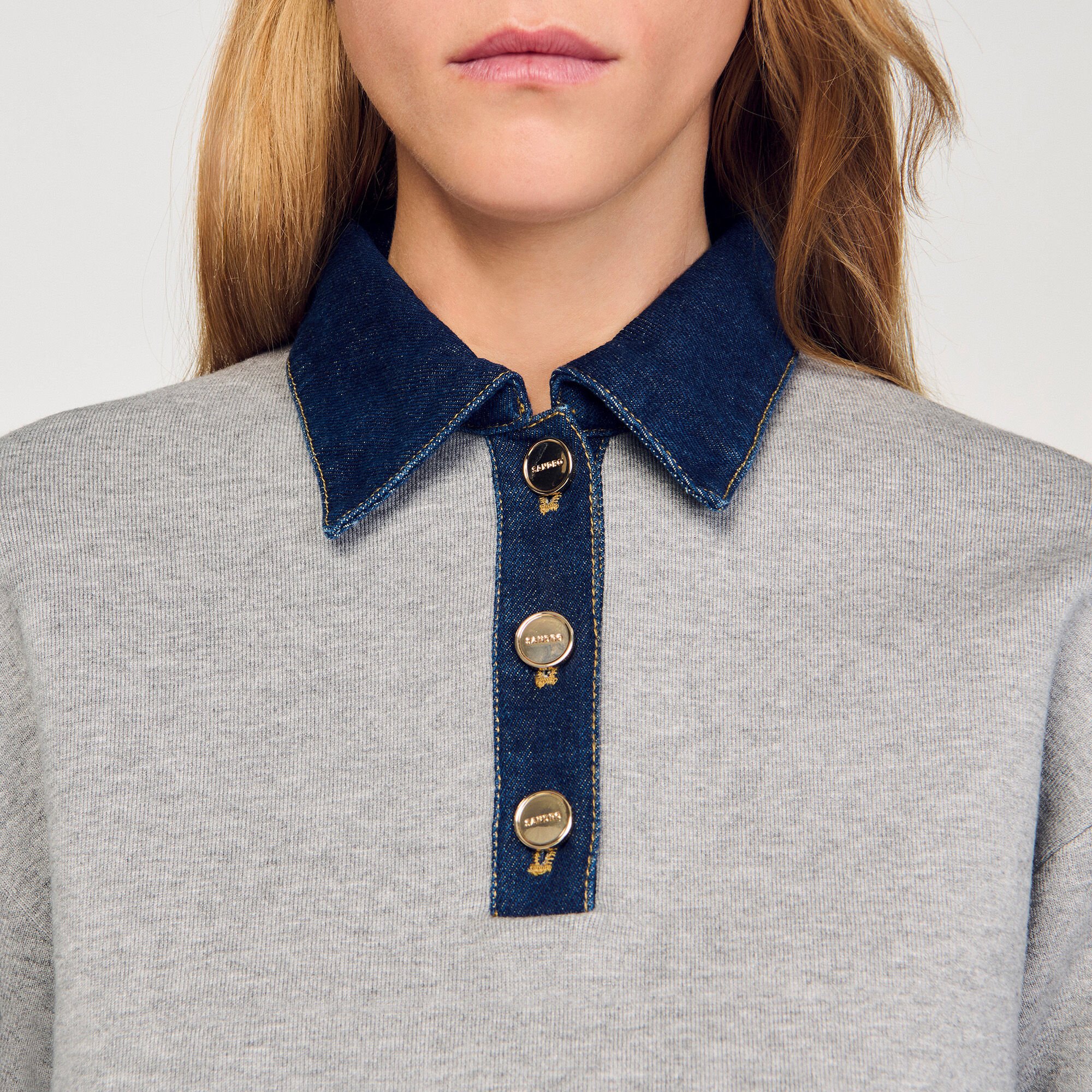 Jersey con cuello vaquero