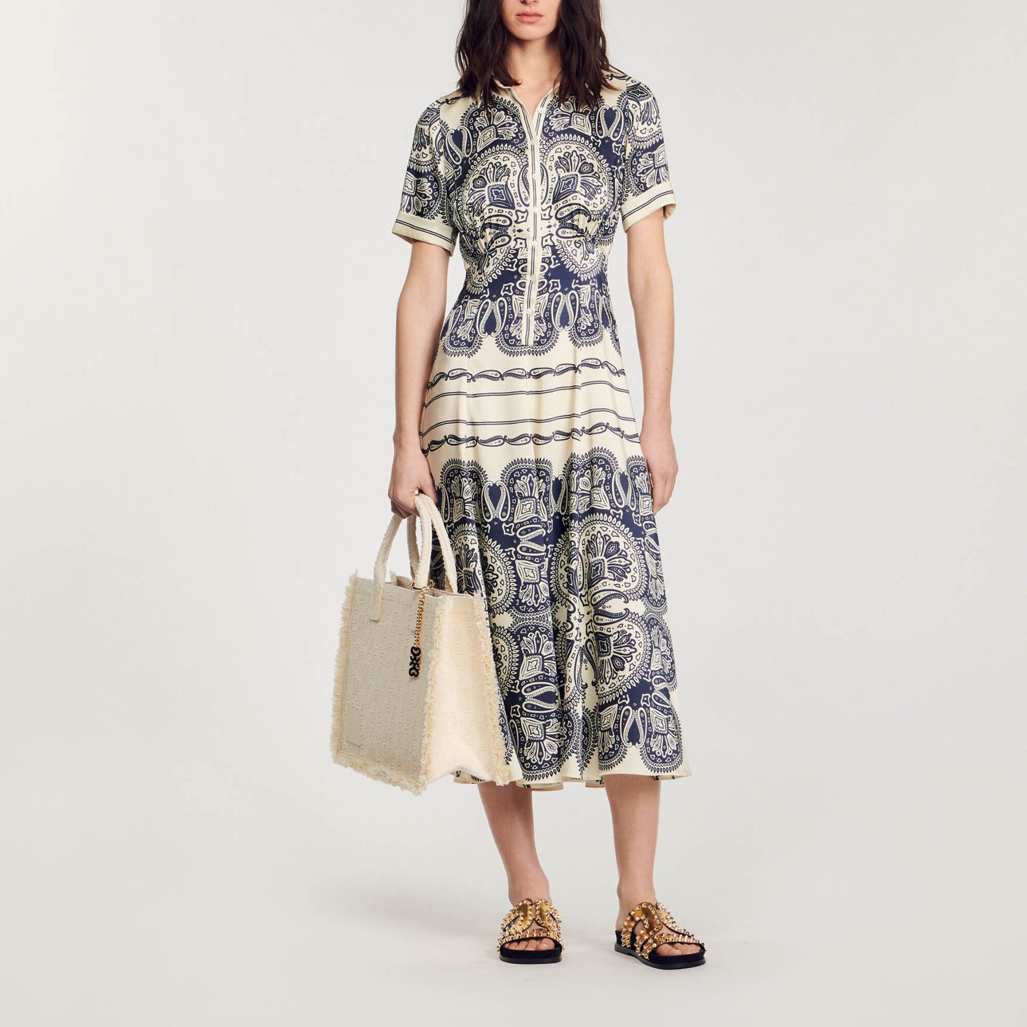 Vestido largo estampado