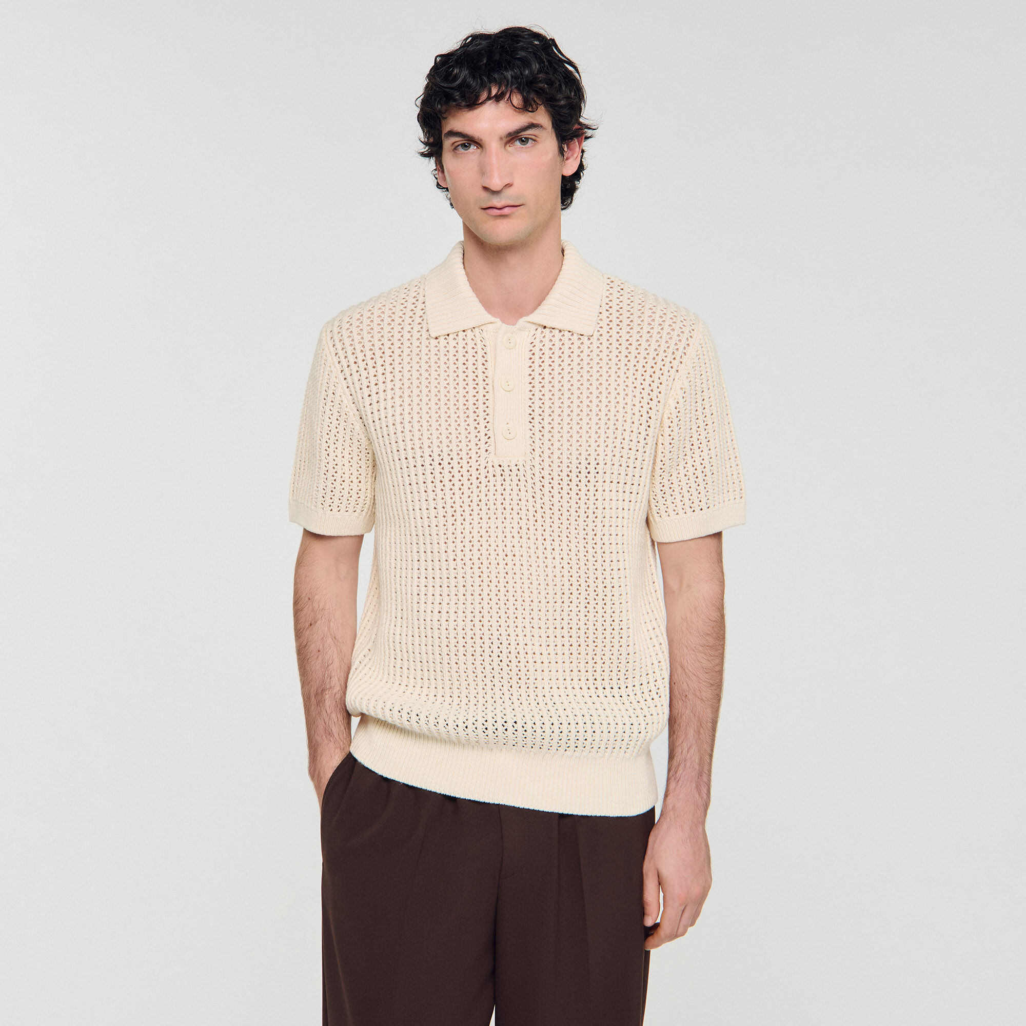 Polo de algodón con cuello polo