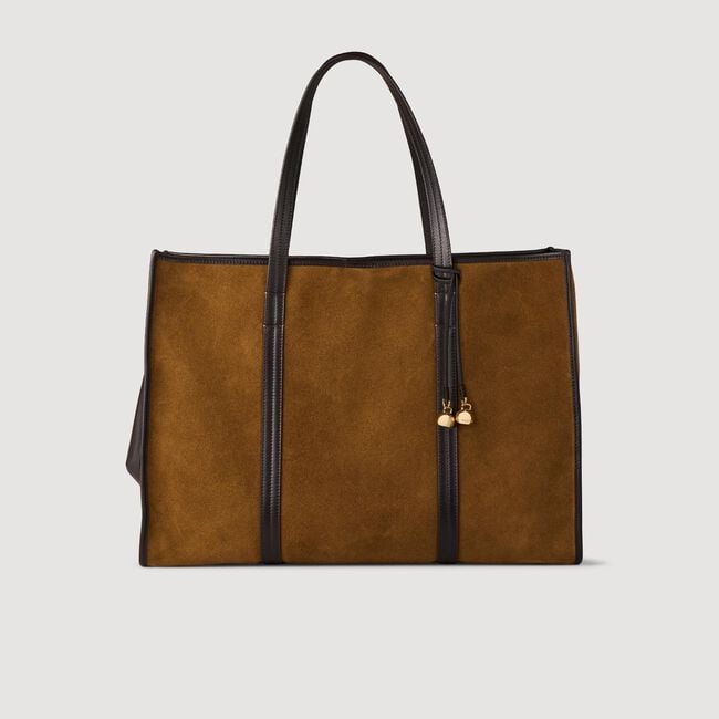 Bolso tote de ante