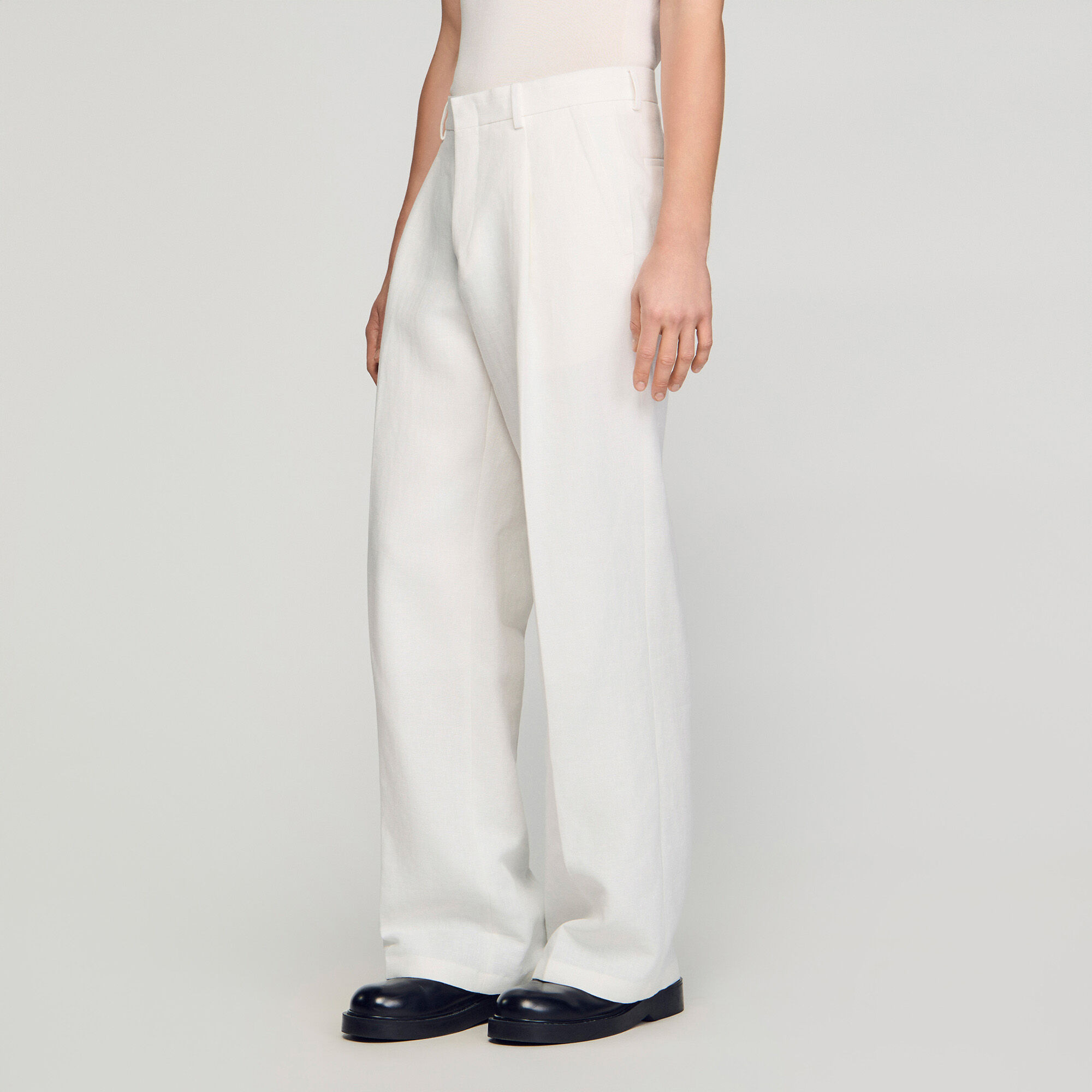 Pantal&oacute;n de traje de lino