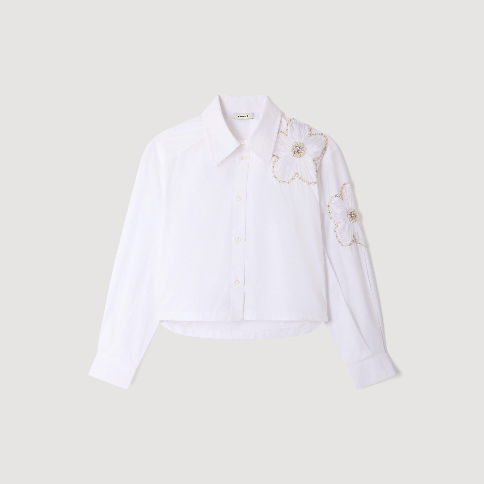 Camisa a rayas bordada