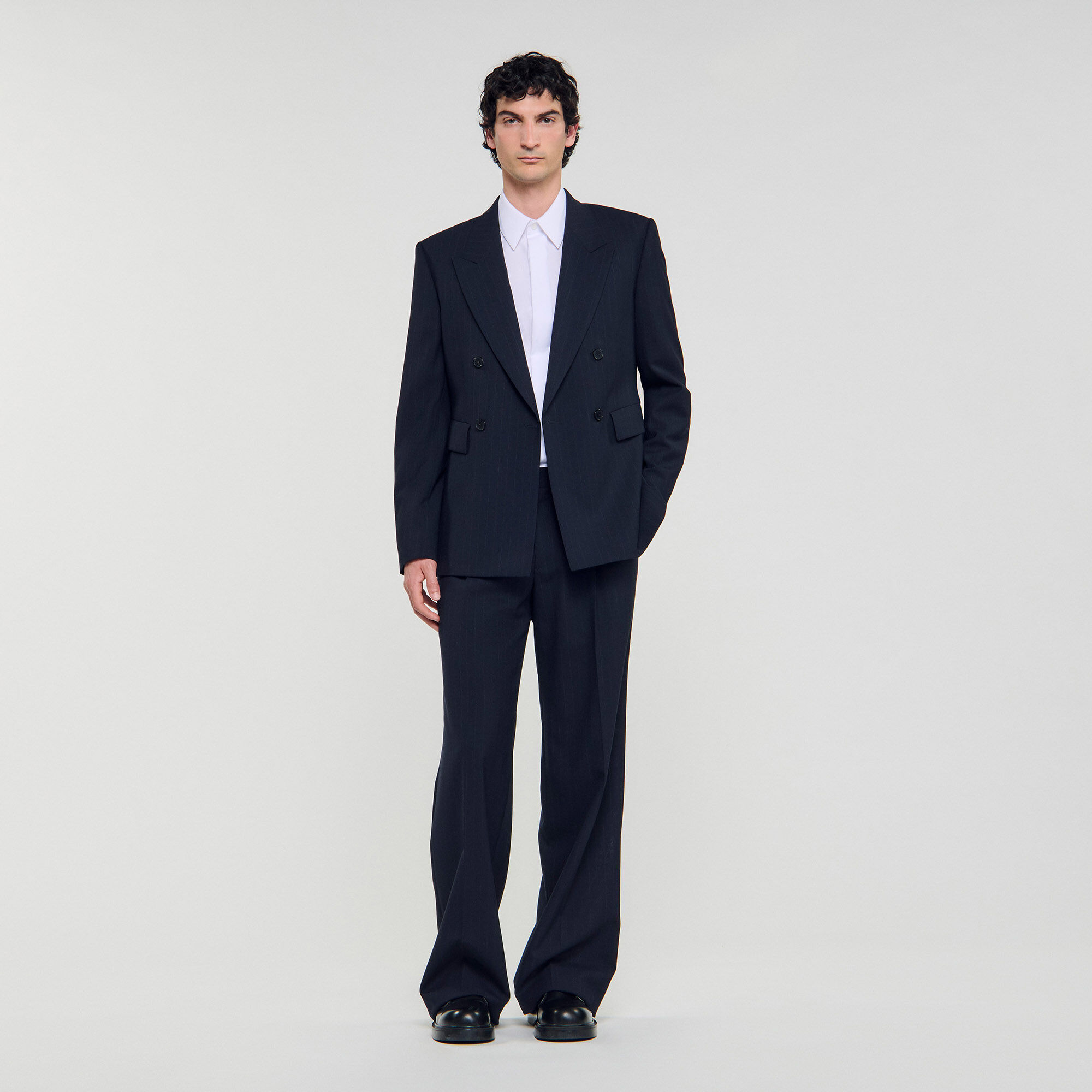 Chaqueta de traje cruzada