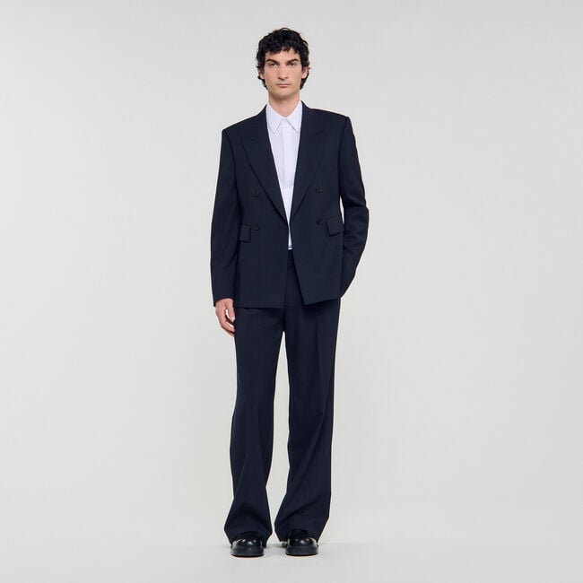 Chaqueta de traje cruzada