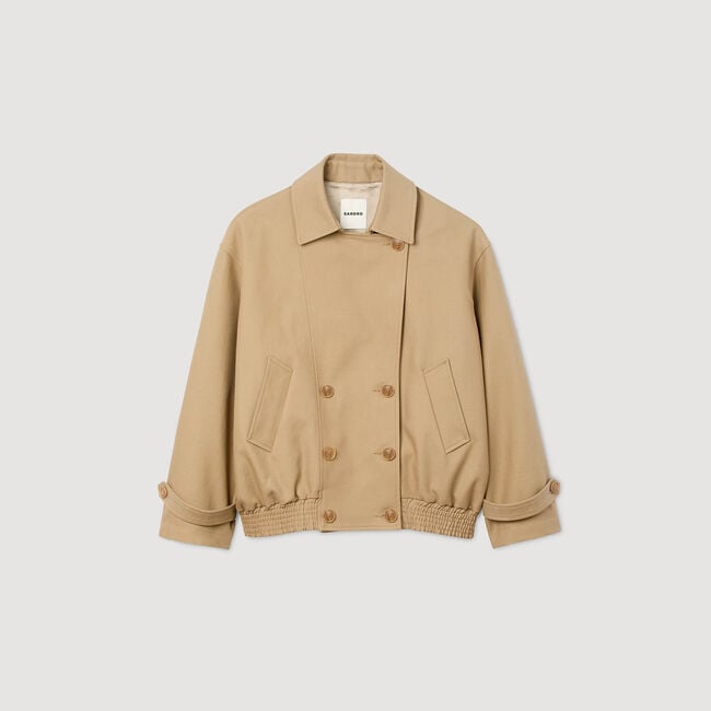 Gabardina corta oversize