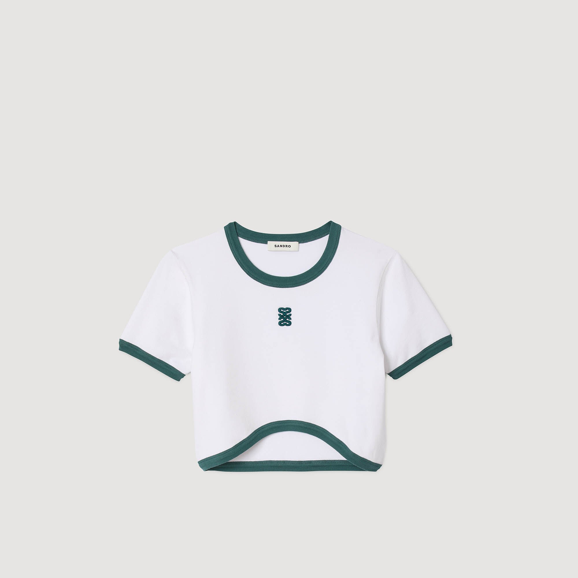 Camiseta corta bicolor