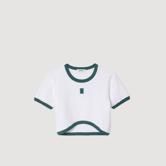 Camiseta corta bicolor