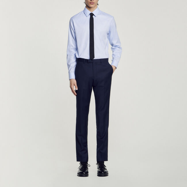 Pantalón de traje de lana stretch