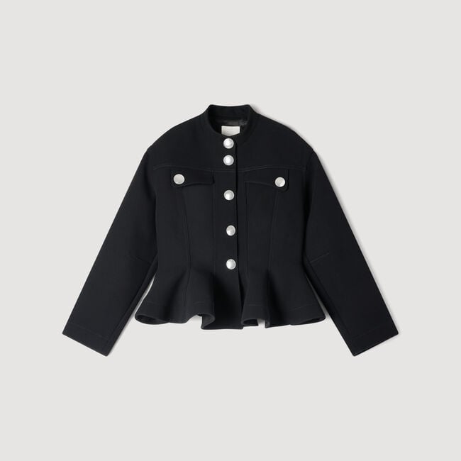 Chaqueta corta con peplum volante