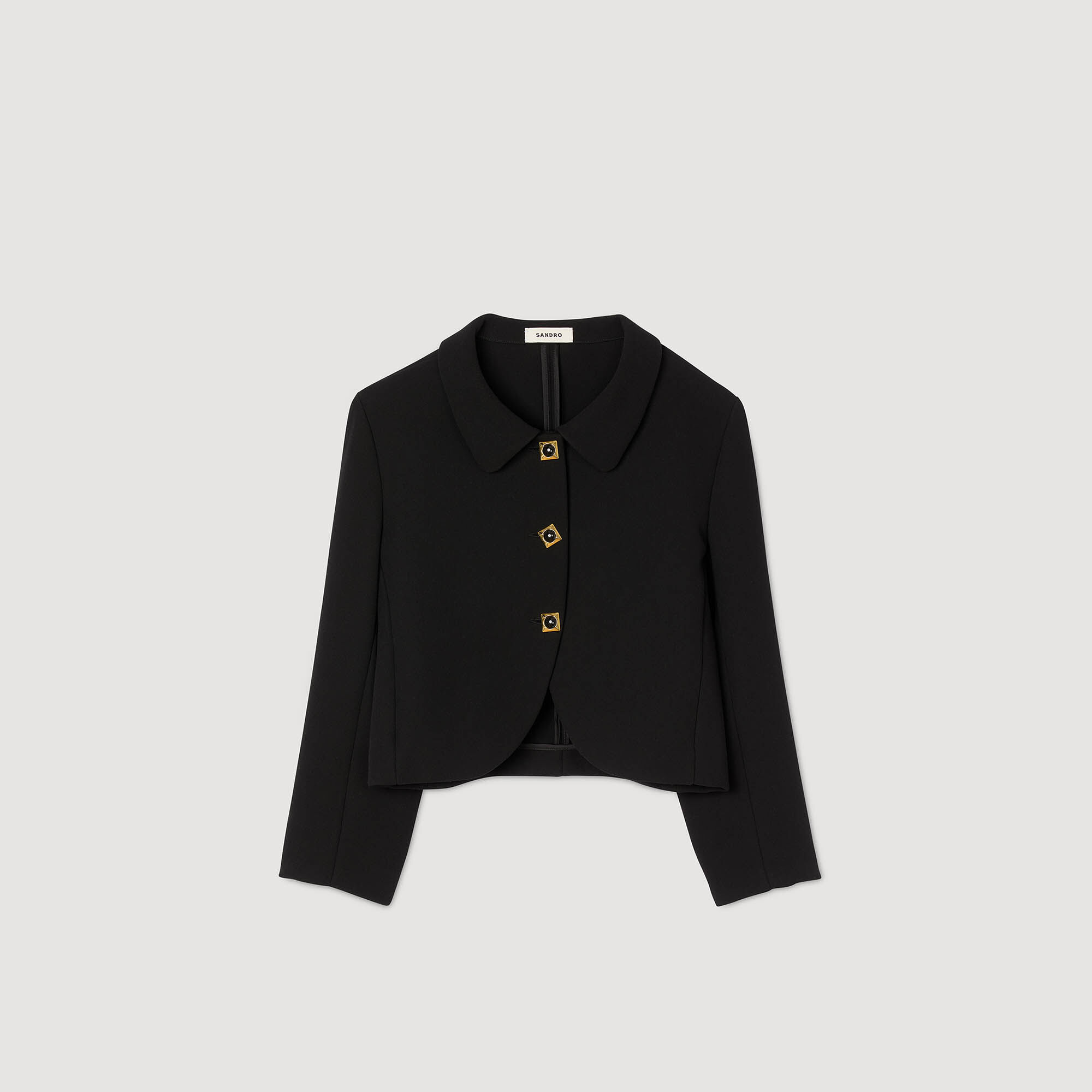 Chaqueta corta con botones de joya