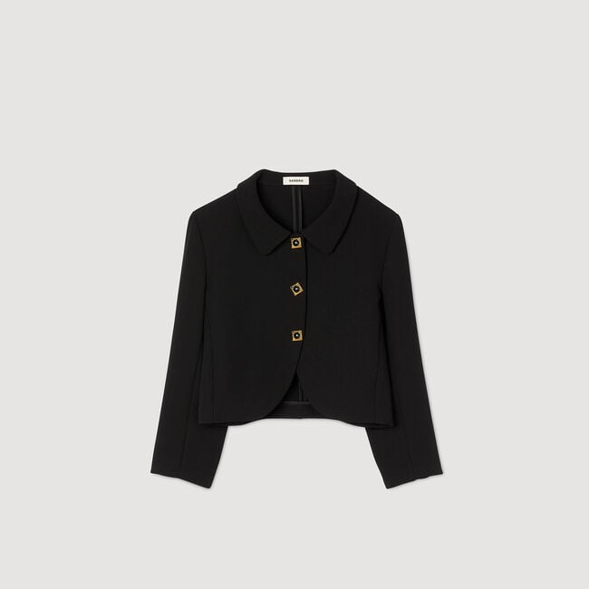 Chaqueta corta con botones de joya