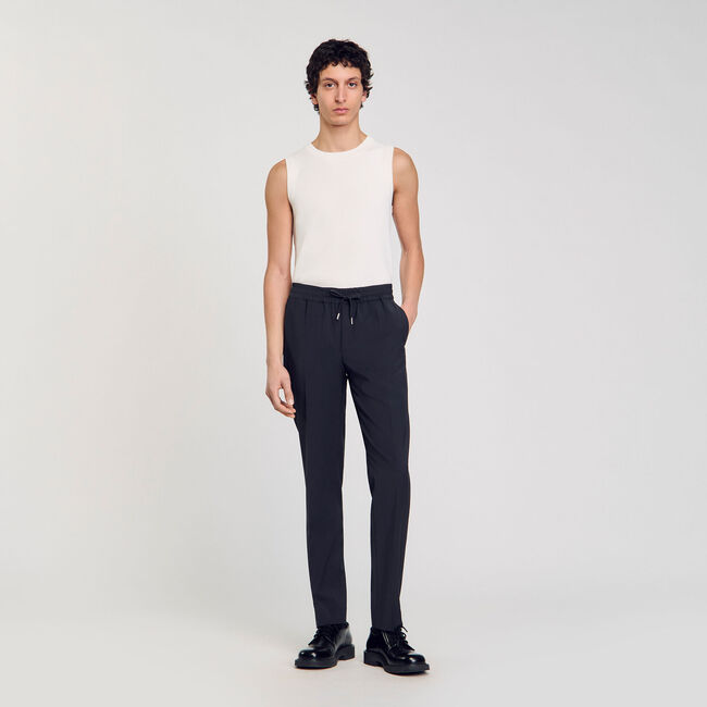 Pantalón recto elástico