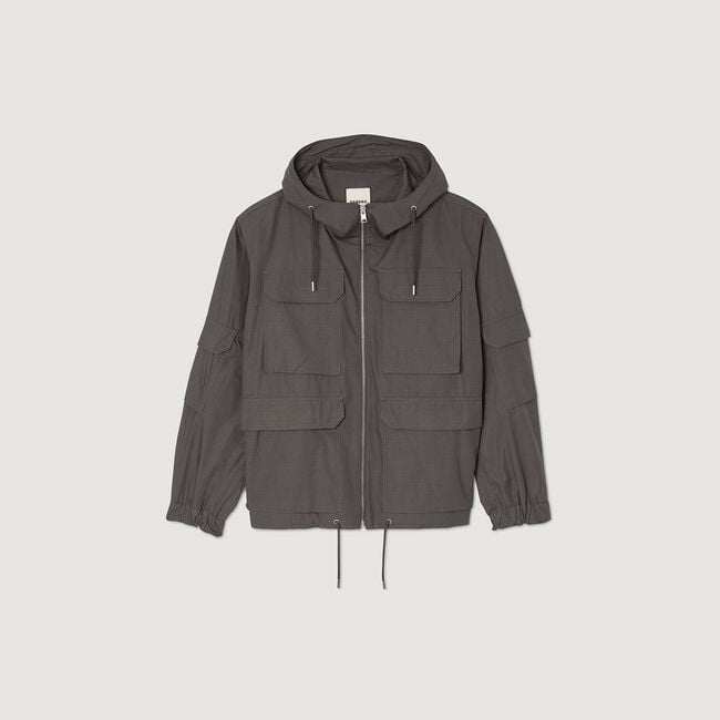 Parka militar con capucha