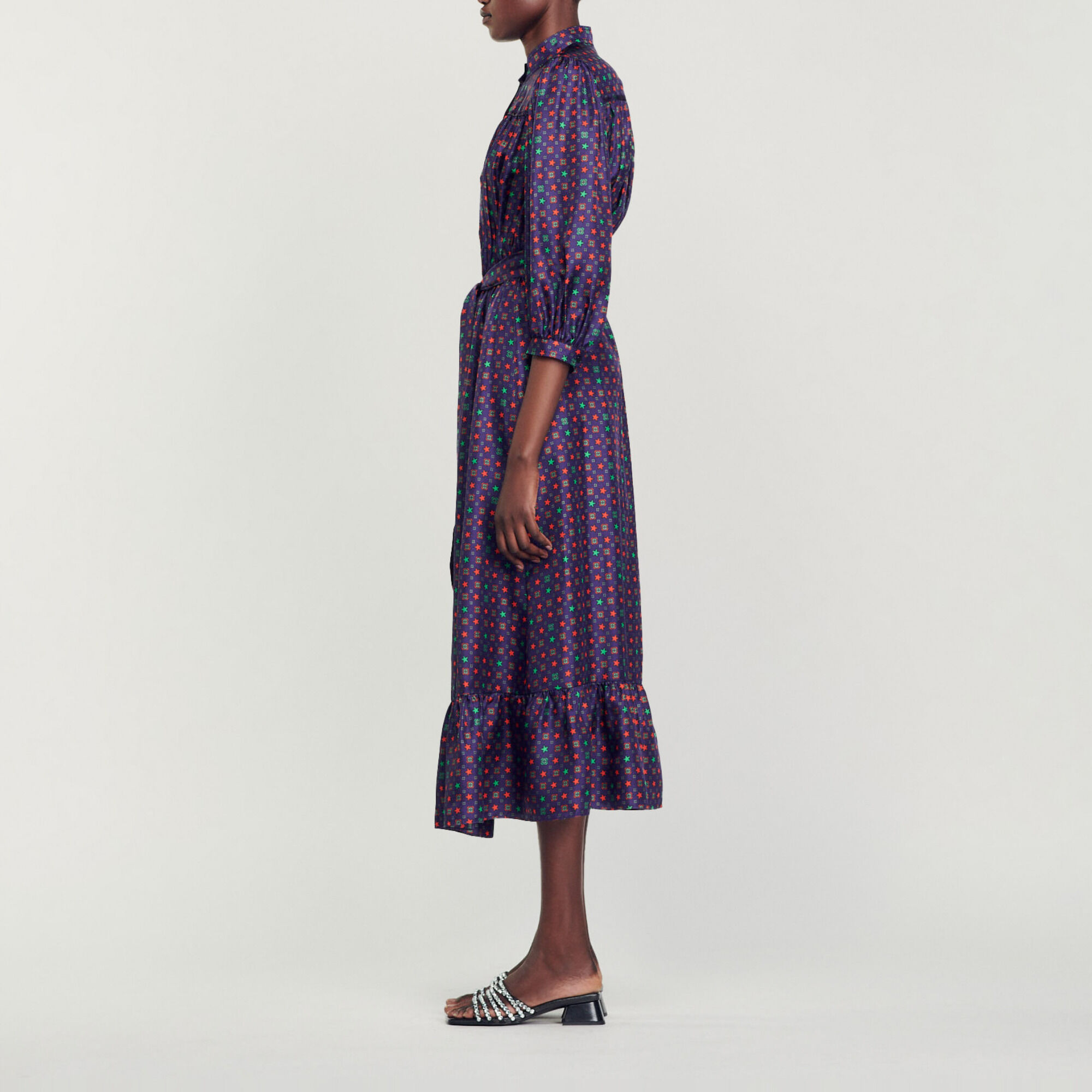 Vestido midi estampado