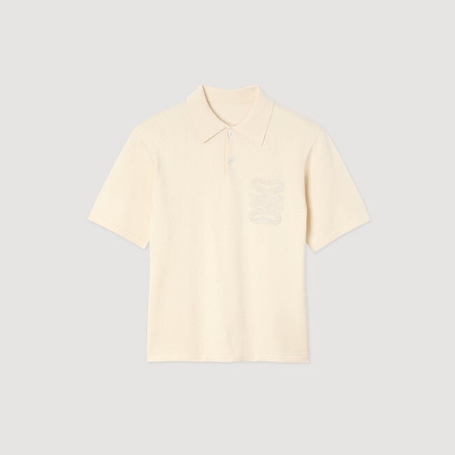 Polo con bordado de cuerda