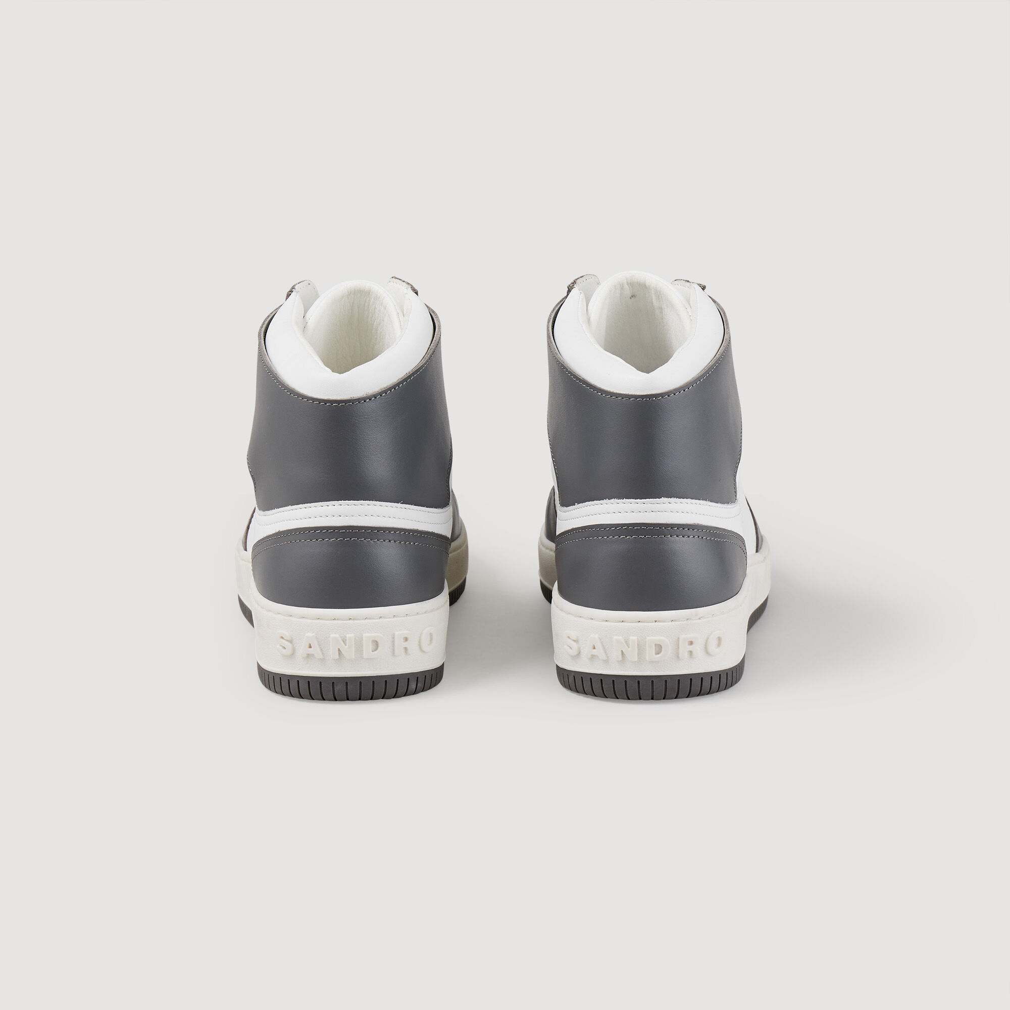 Sneakers altas de piel