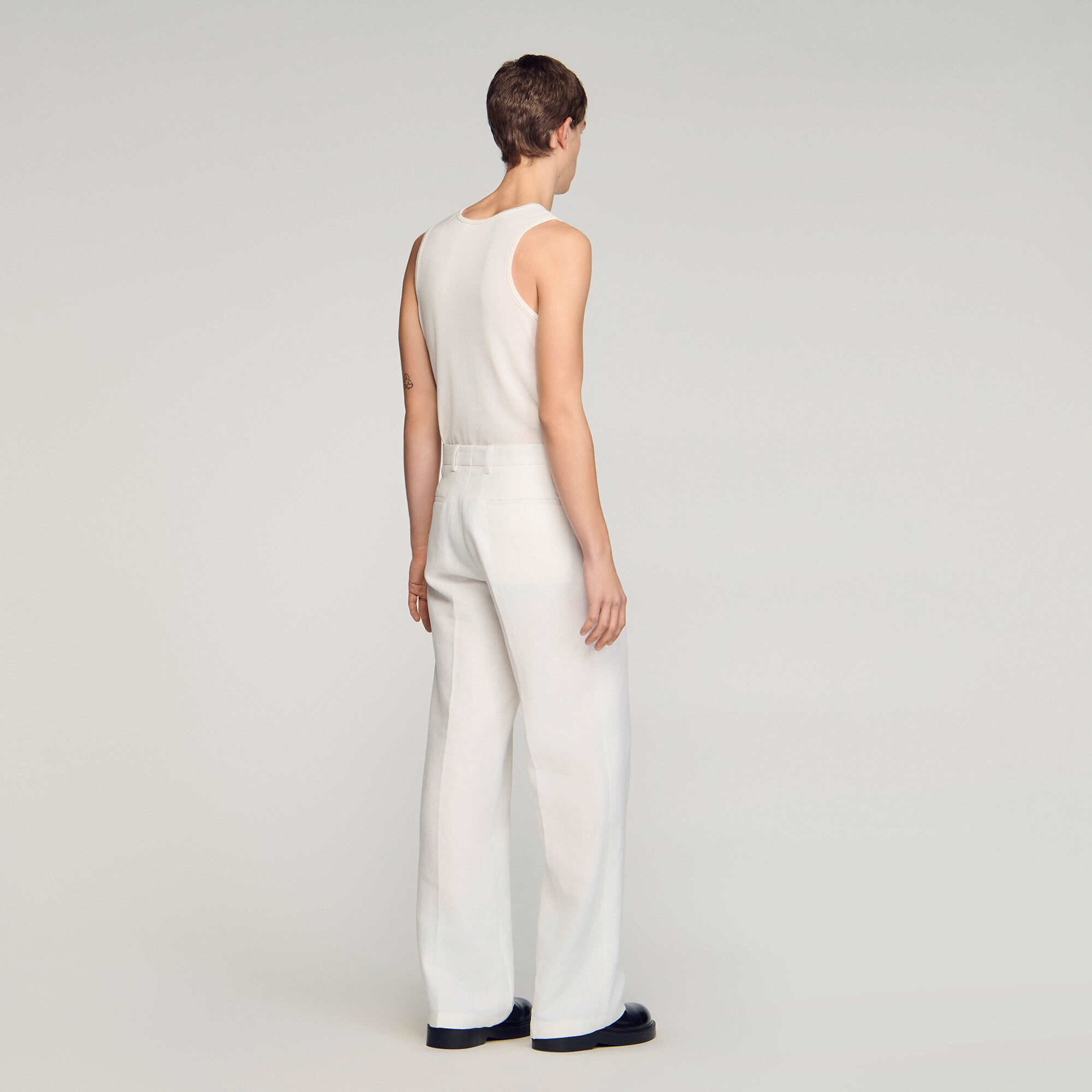 Pantal&oacute;n de traje de lino