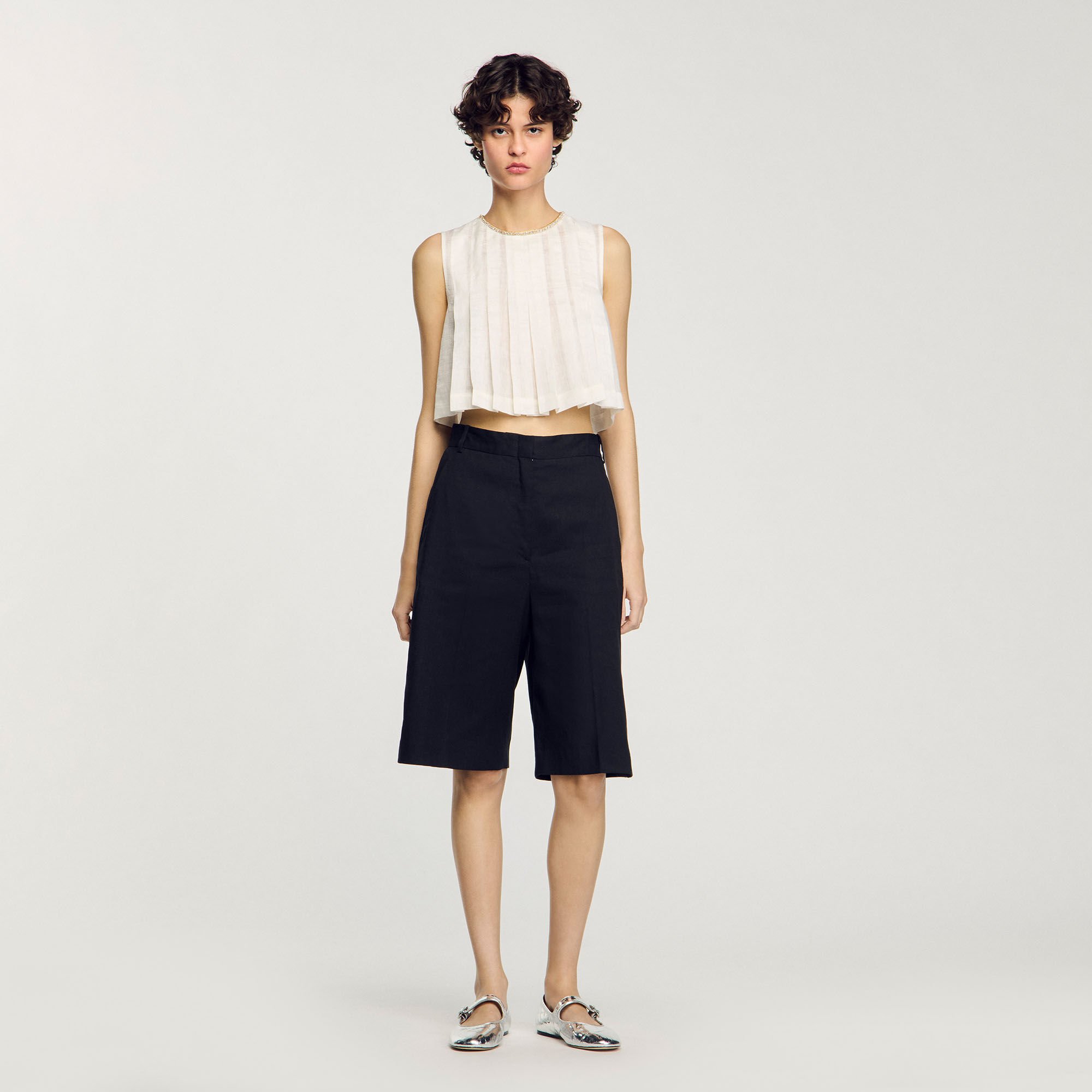 Bermudas de mezcla de lino