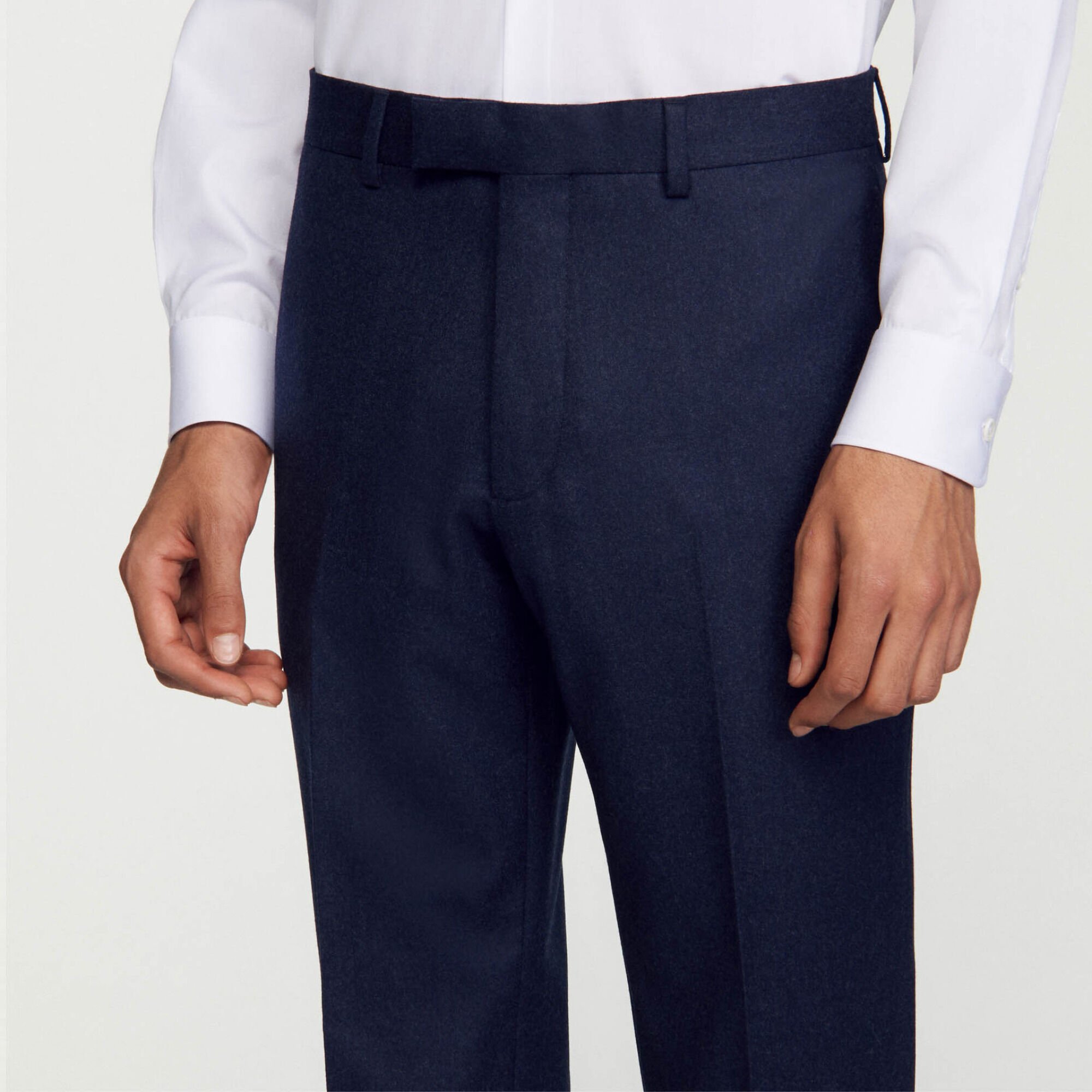 Pantalón de traje de lana virgen