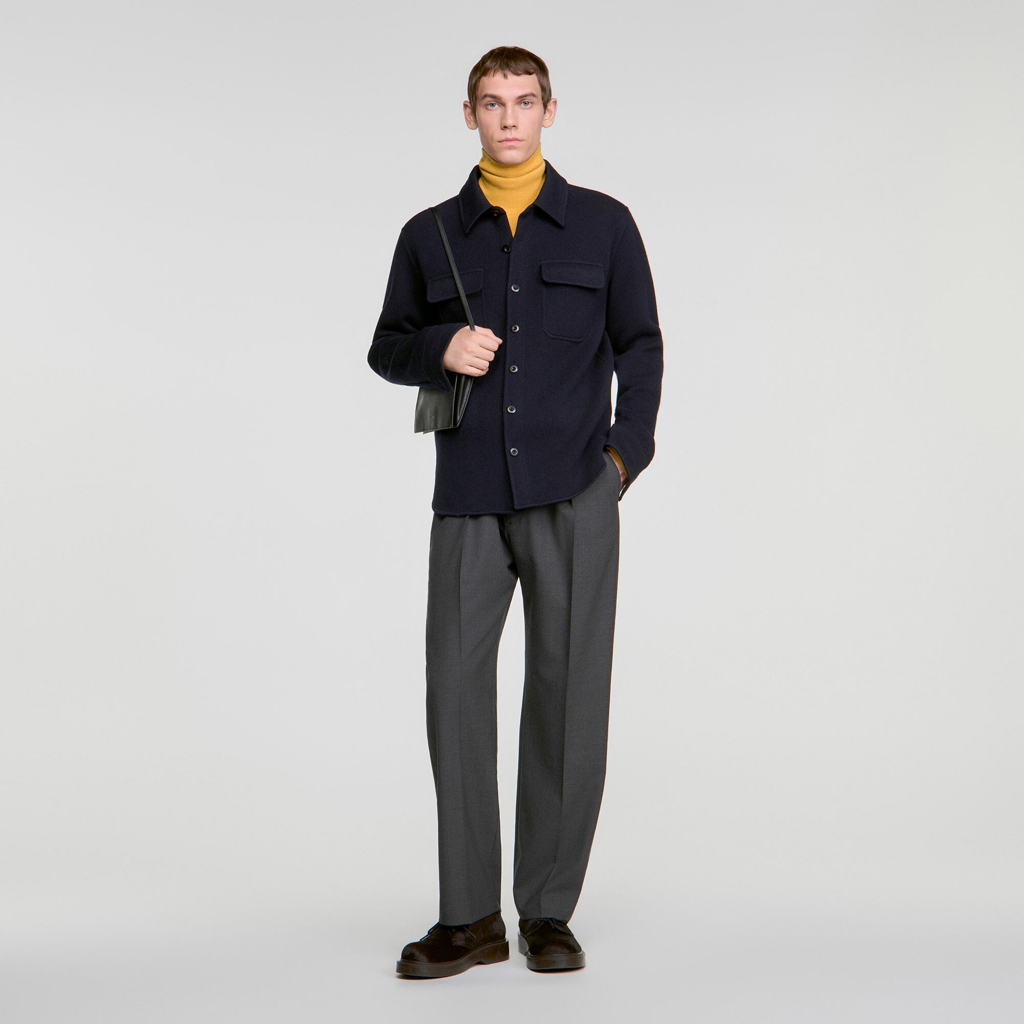 Sobrecamisa de lana hervida - Hombre | Sandro