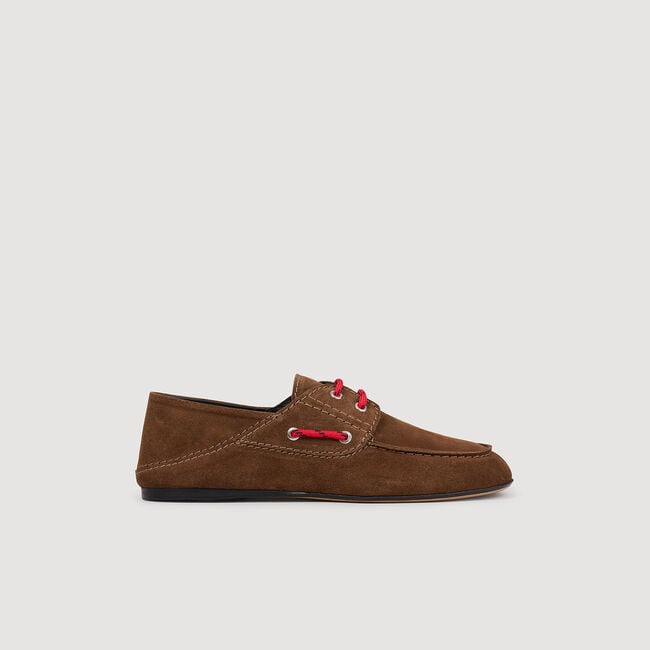 Zapatos náuticos de ante con cordón