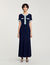 Vestido midi de punto y denim