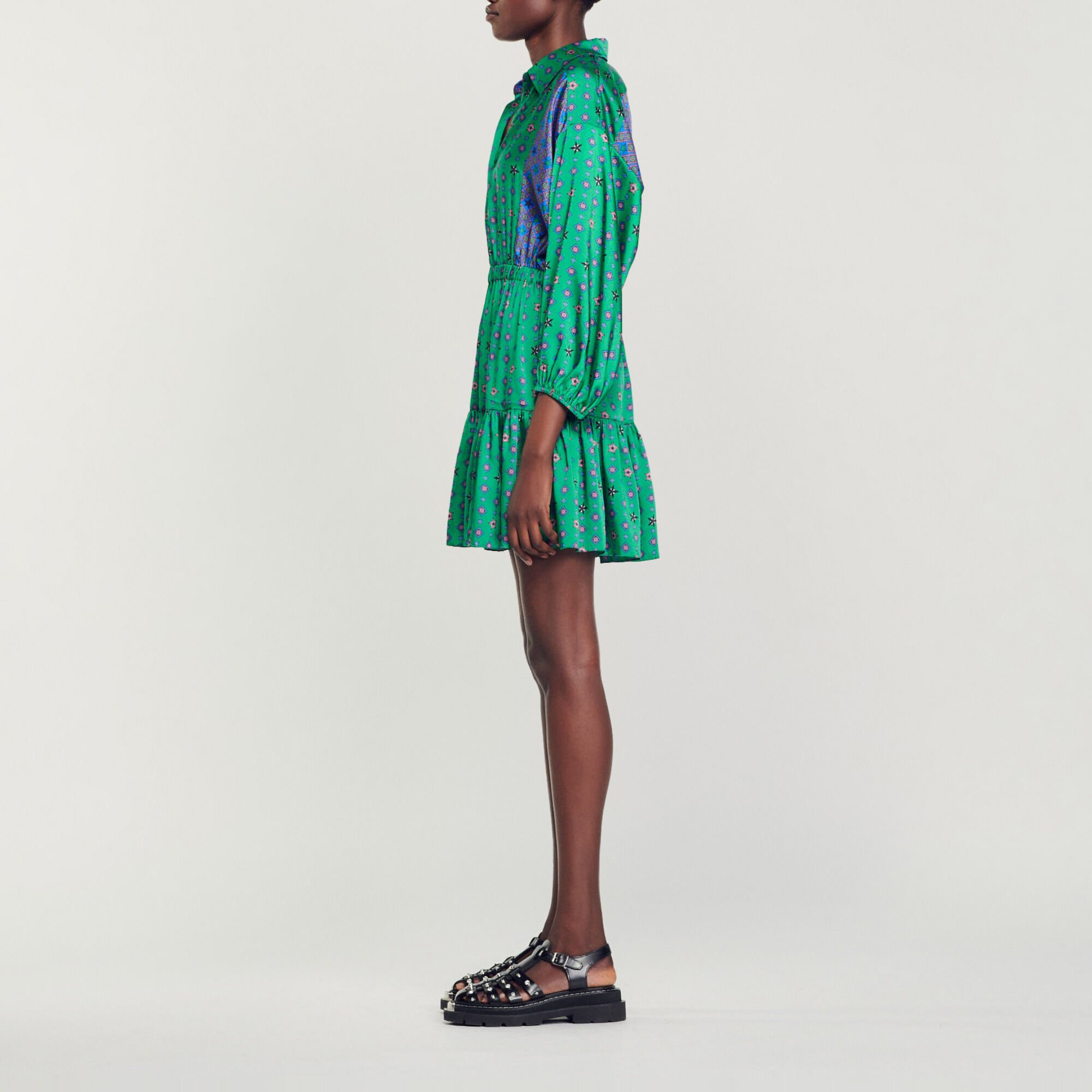 Vestido camisero estampado