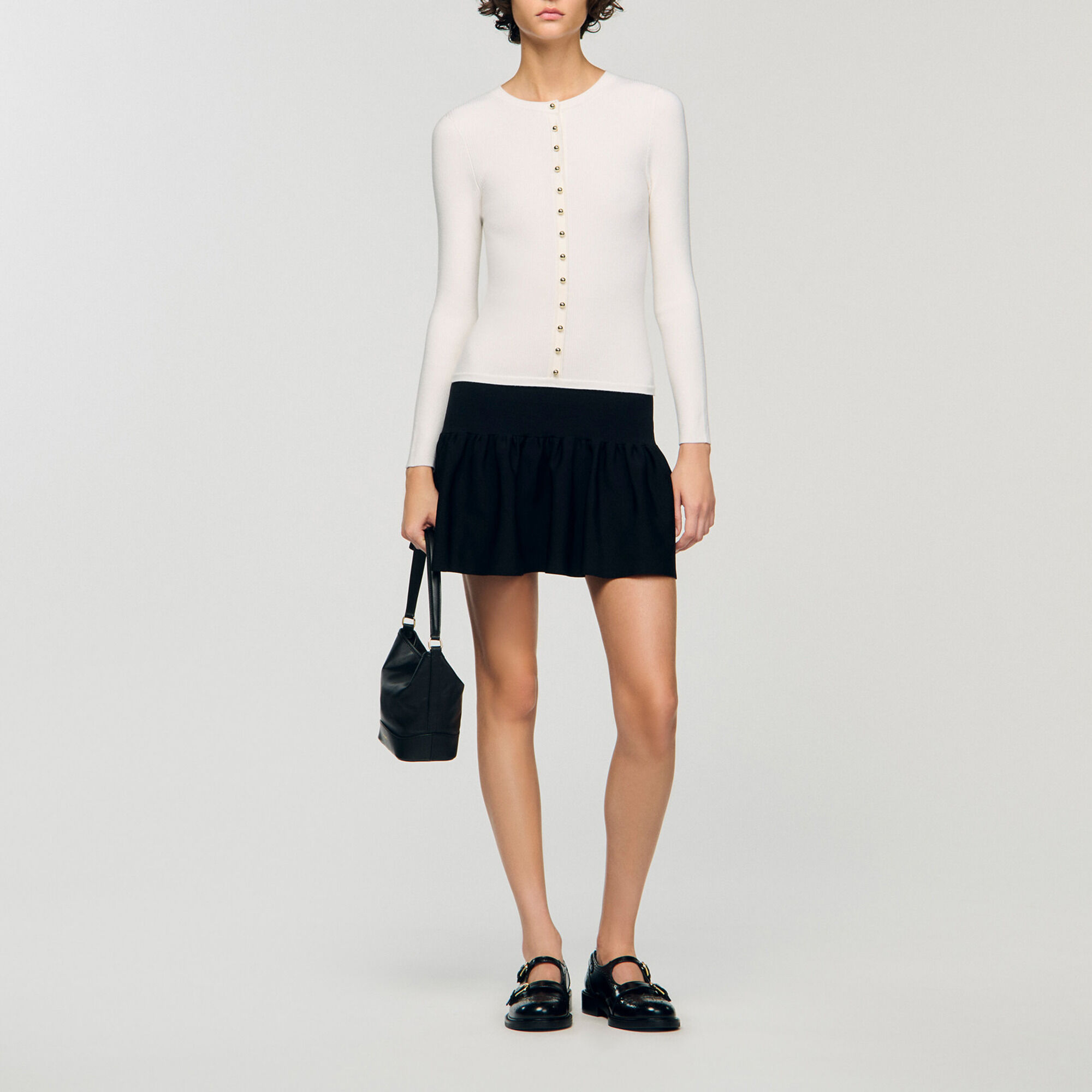 Vestido corto bicolor - Mujer | Sandro