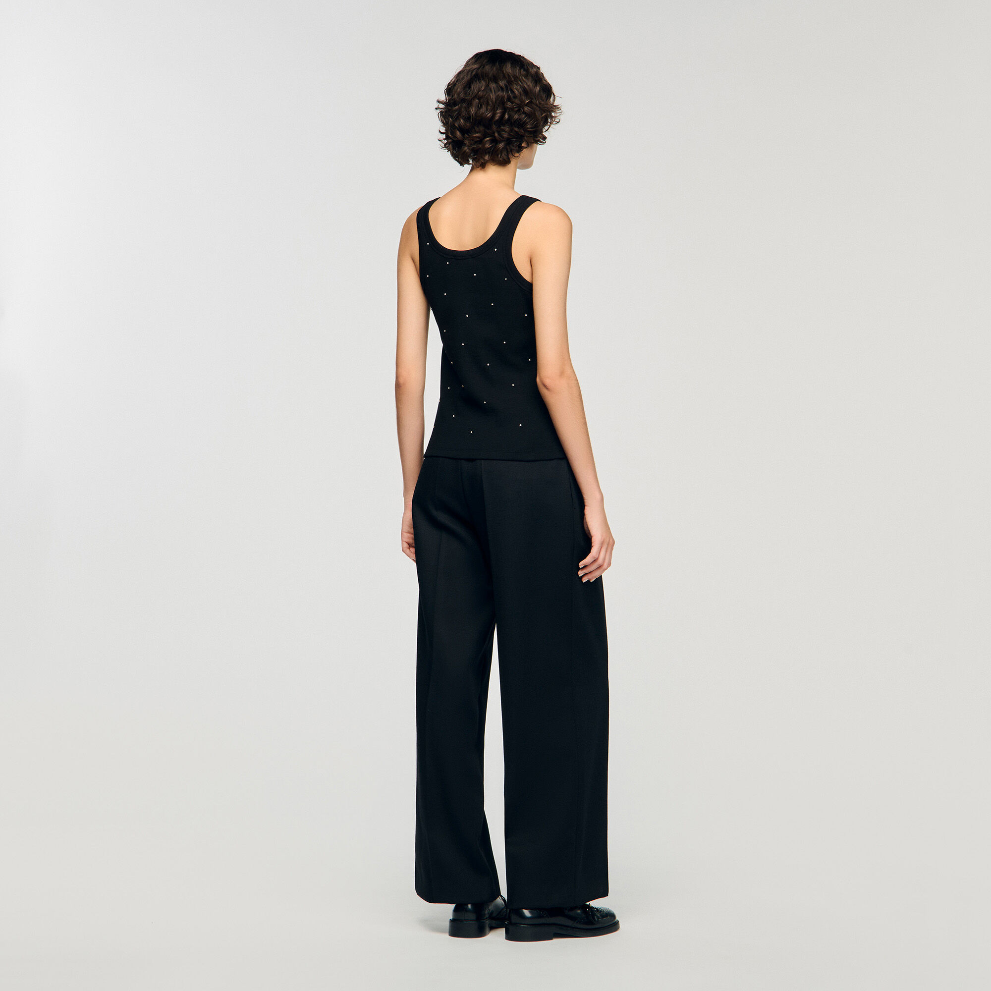 Camiseta de tirantes con strass