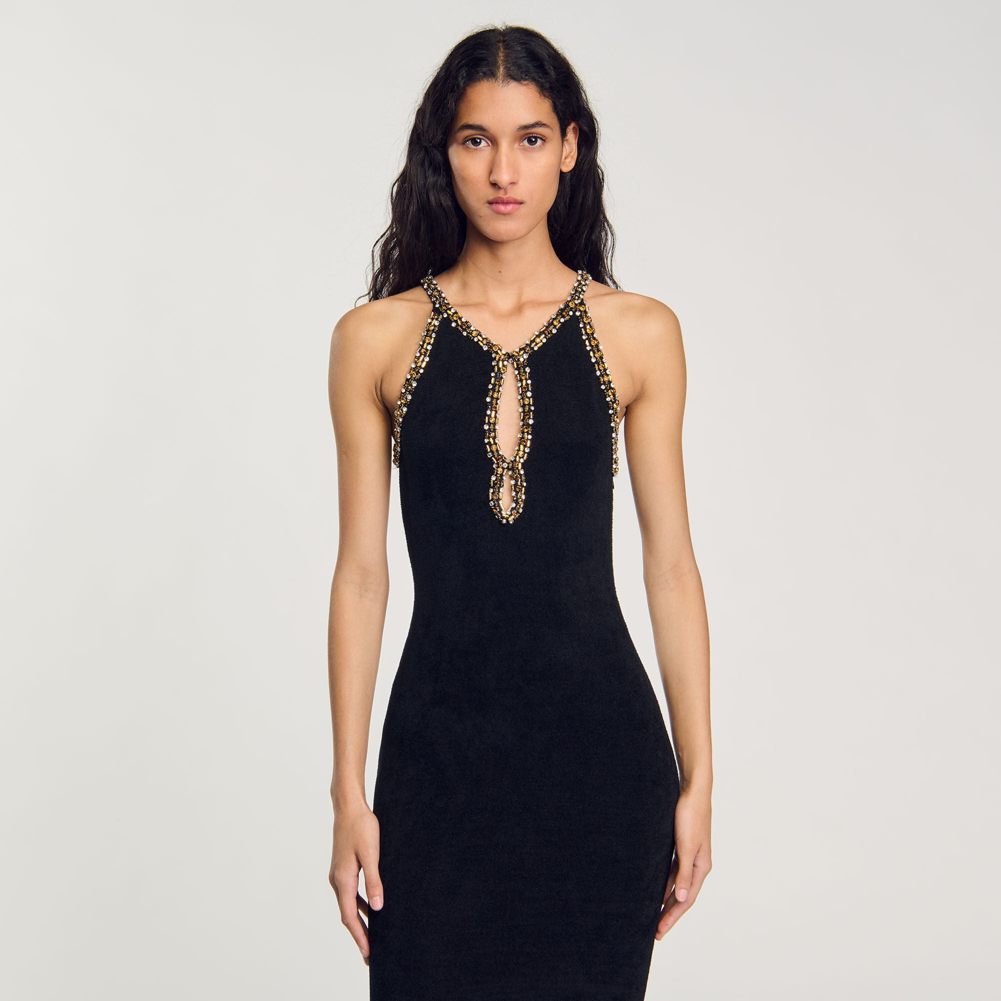 Vestido largo con pedrería