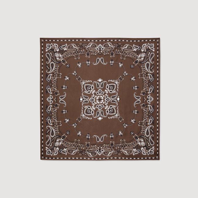 Pañuelo de seda estampado bandana