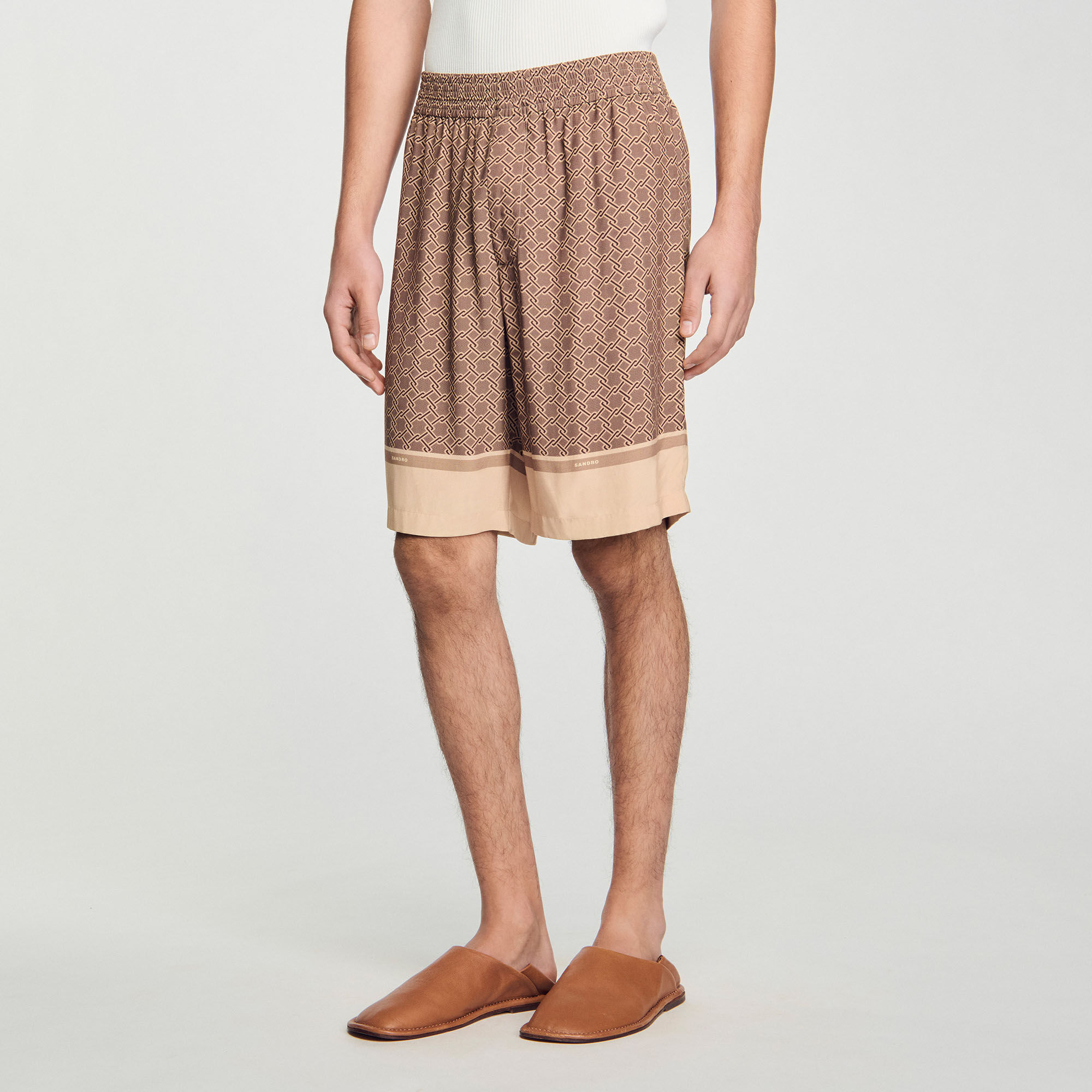Bermuda fluida estampada