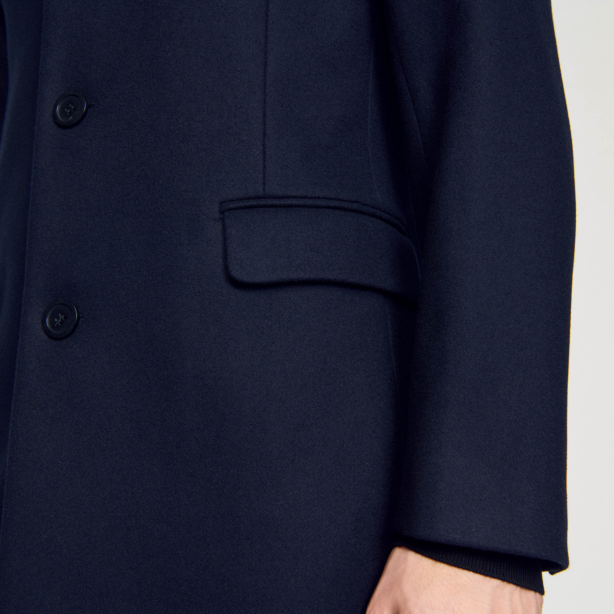 Abrigo de lana y cachemira