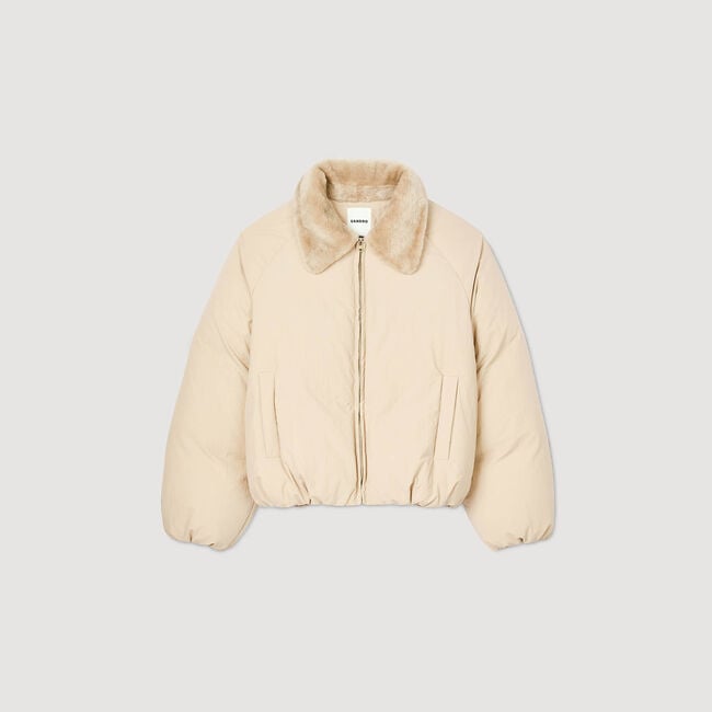 Anorak con cuello de pelo