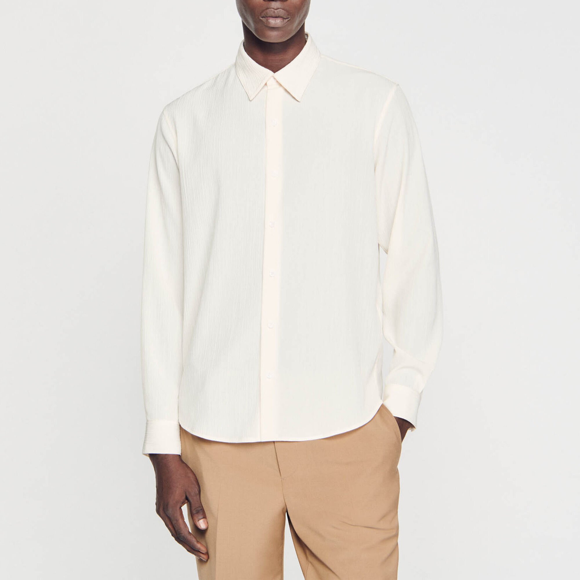 Camisa fluida plisada