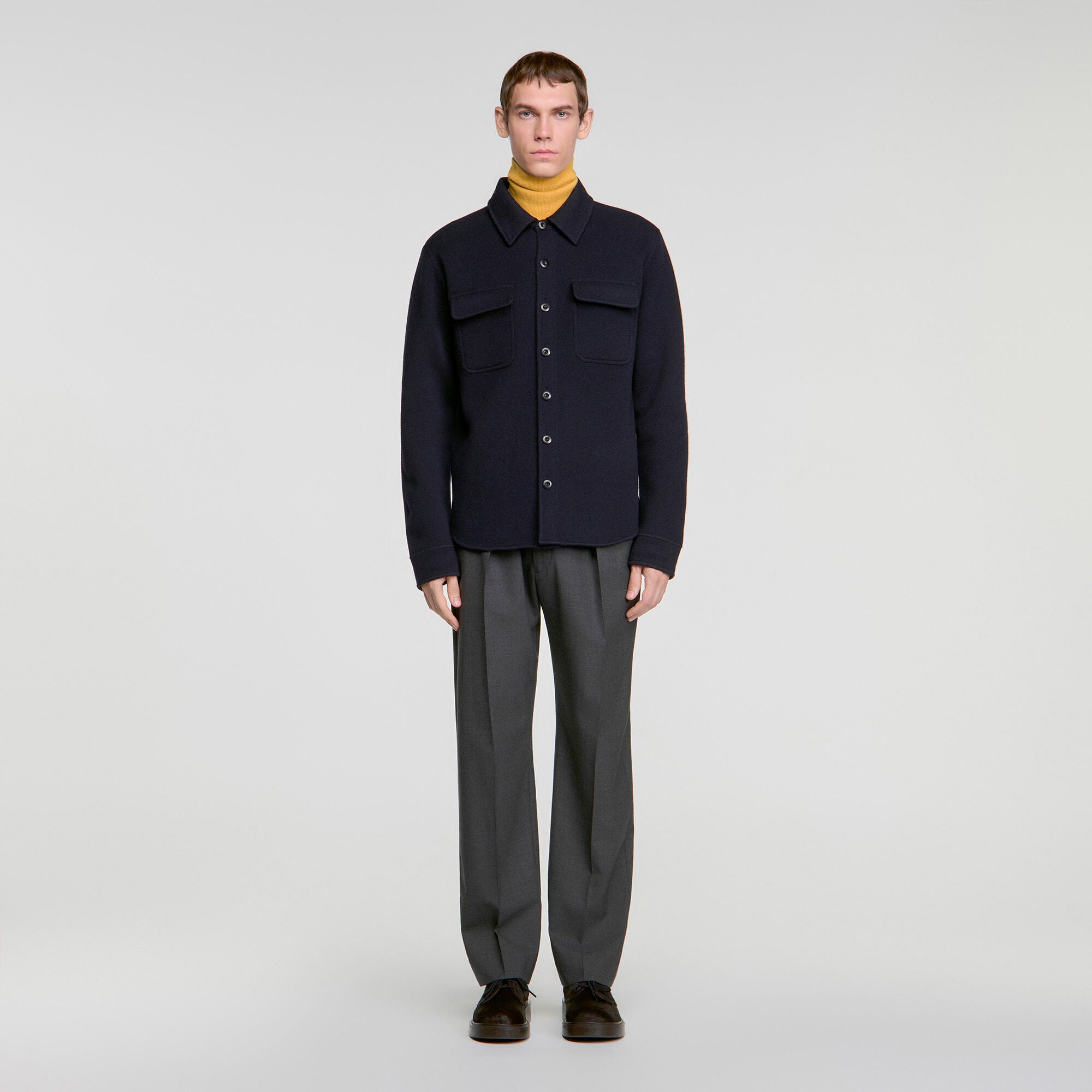 Sobrecamisa de lana hervida - Hombre | Sandro
