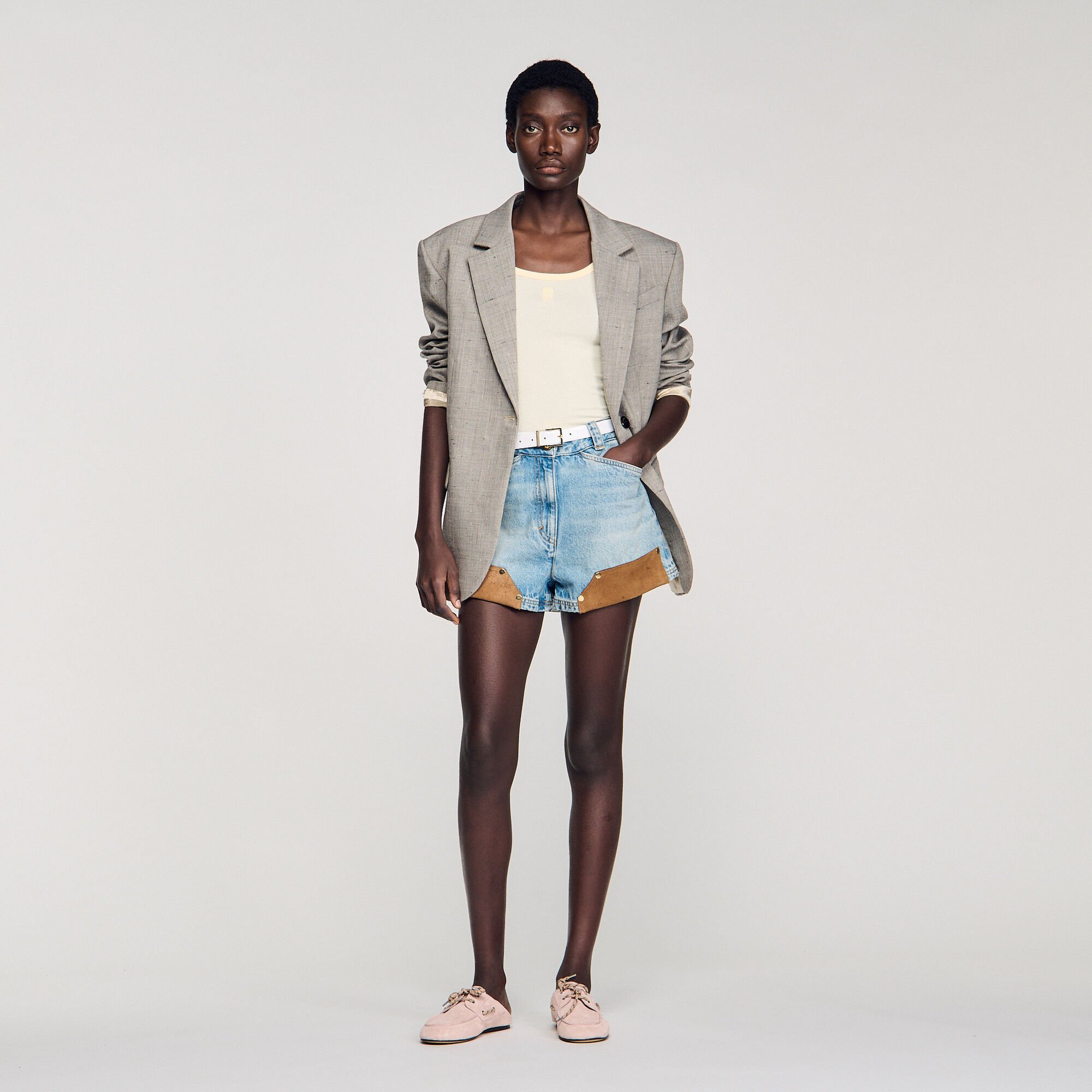 Camiseta de canalé sin mangas