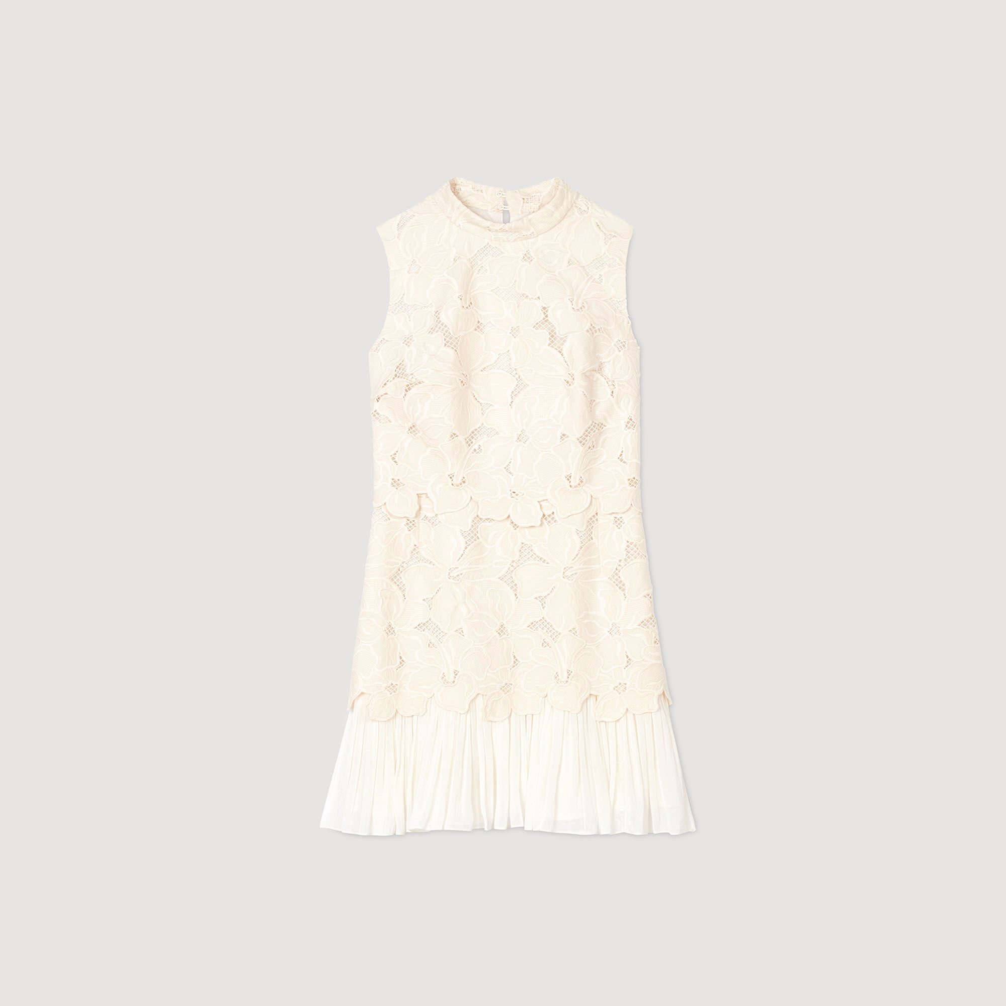 Vestido corto de guipur