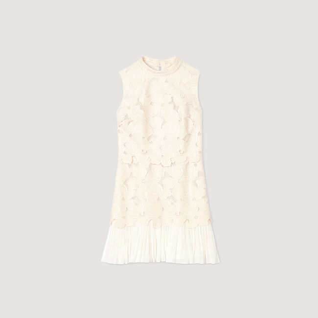 Vestido corto de guipur