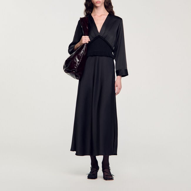 Vestido largo satinado