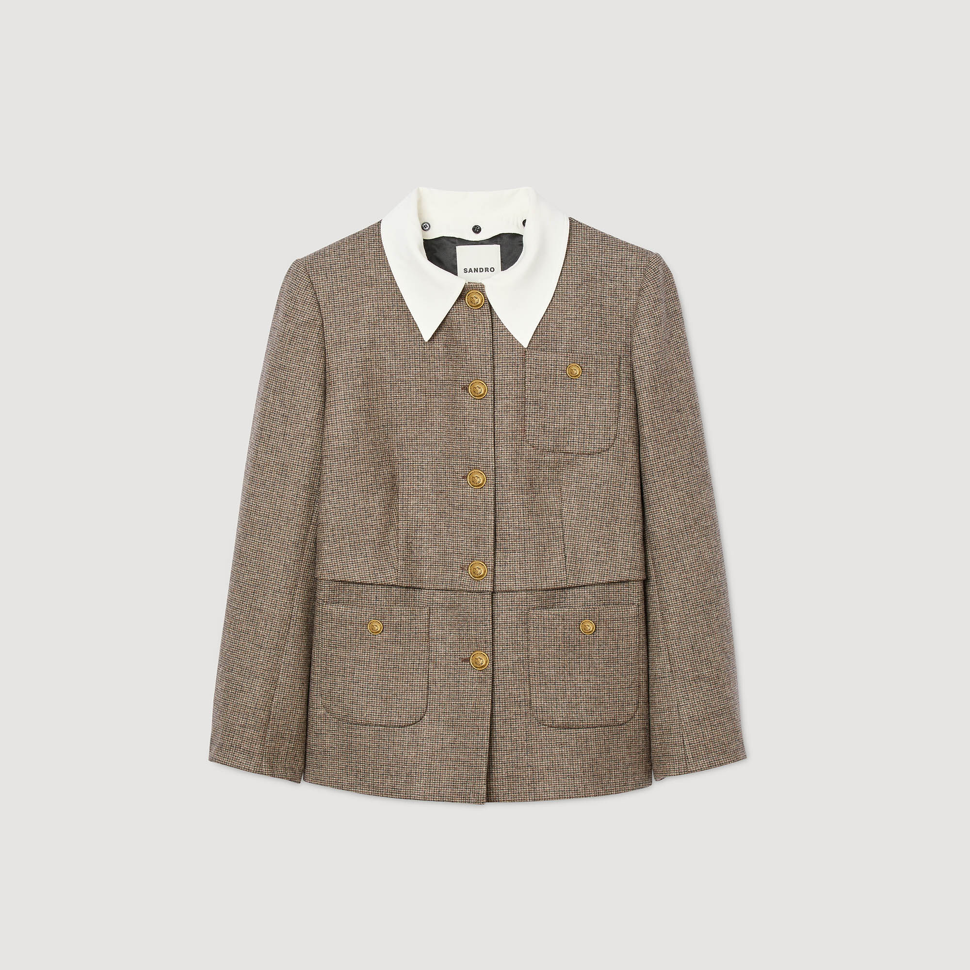 Chaqueta sastre de pata de gallo
