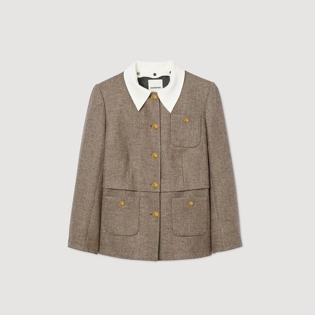 Chaqueta sastre de pata de gallo