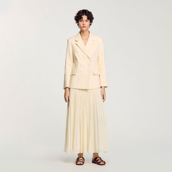 Chaqueta de traje con botonadura cruzada