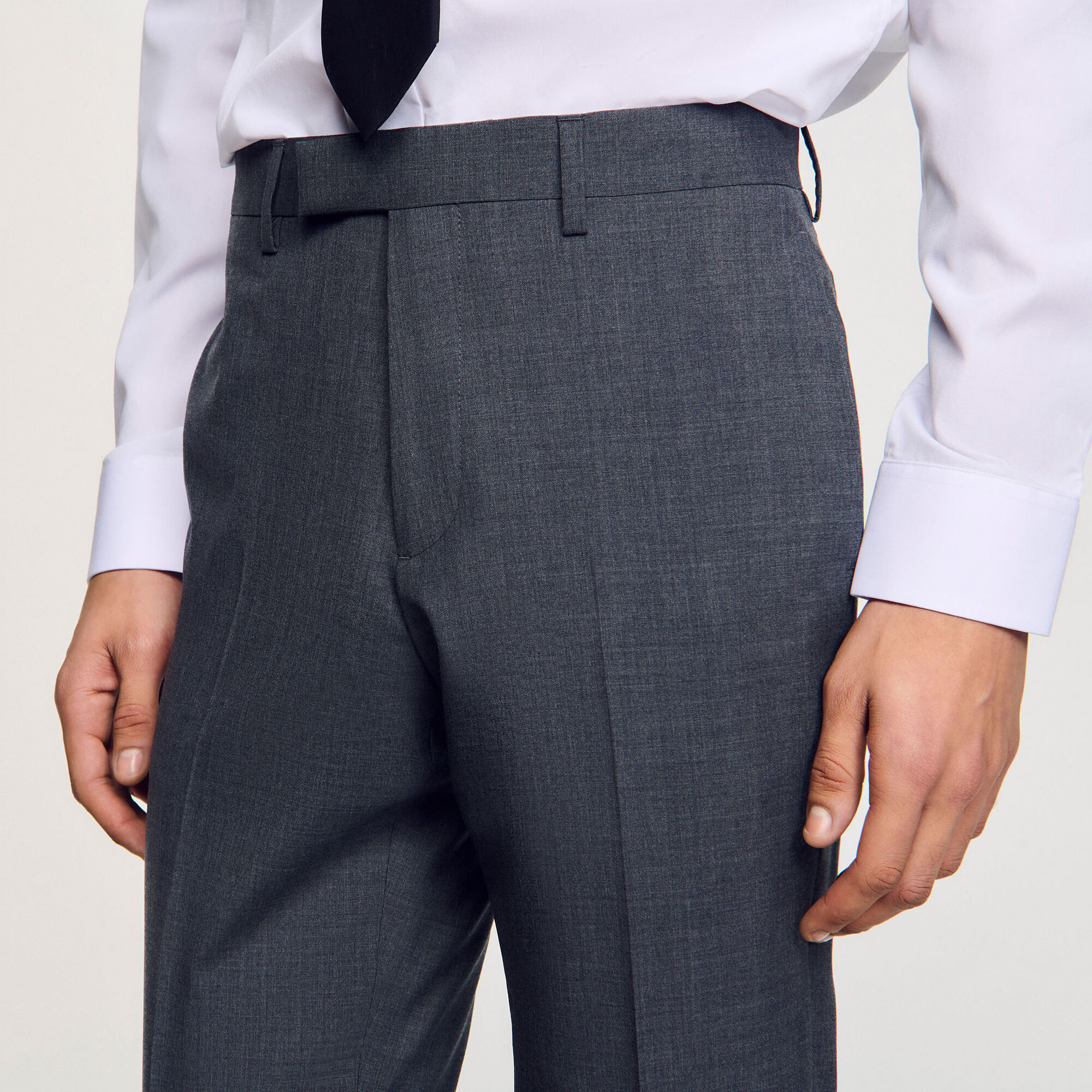 Pantal&oacute;n de traje en lana - Hombre | Sandro