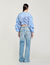 Top estampado con cintas