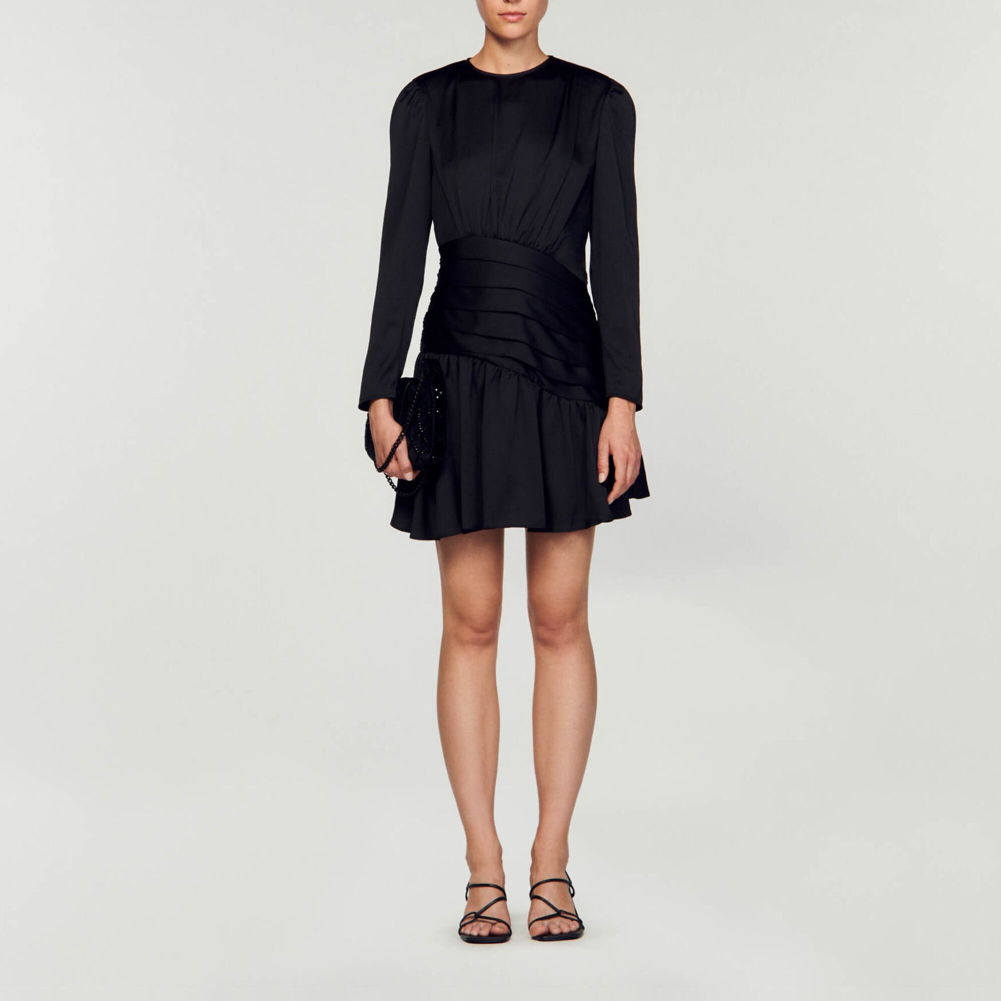 Vestido corto drapeado