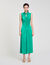Vestido drapeado de raso